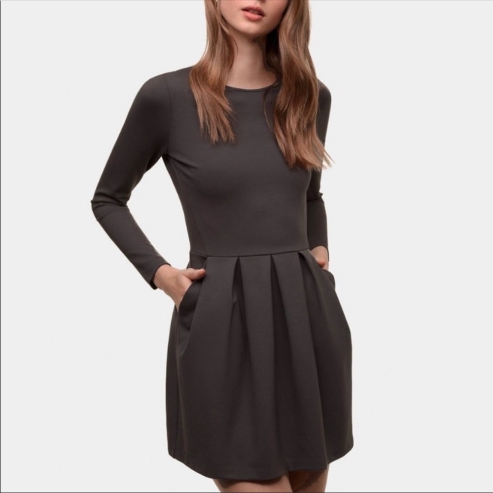 Size ten, navy Wilfred tartine dress.